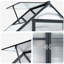 vidaXL Garden Greenhouse Anthracite Aluminum and Galvanised Steel Outdoor