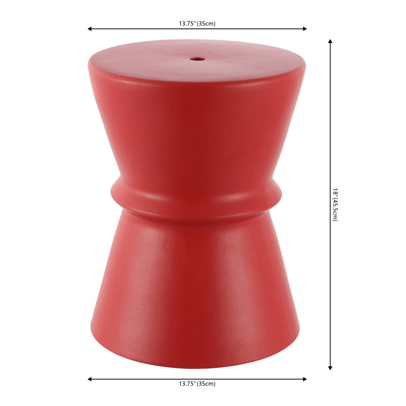Tabouret d'appoint Jande, Rouge