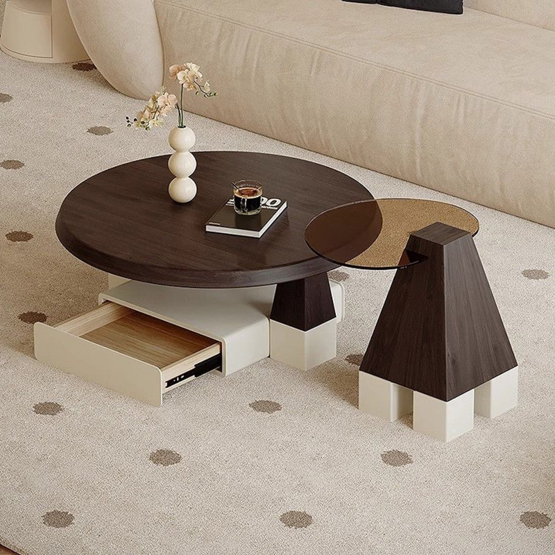 Table basse moderne et simple en bois massif