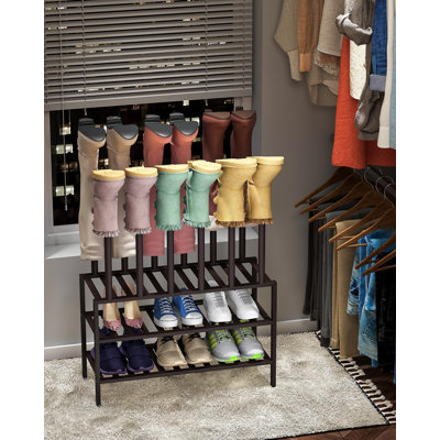 Étagère à chaussures en bambou Brown 