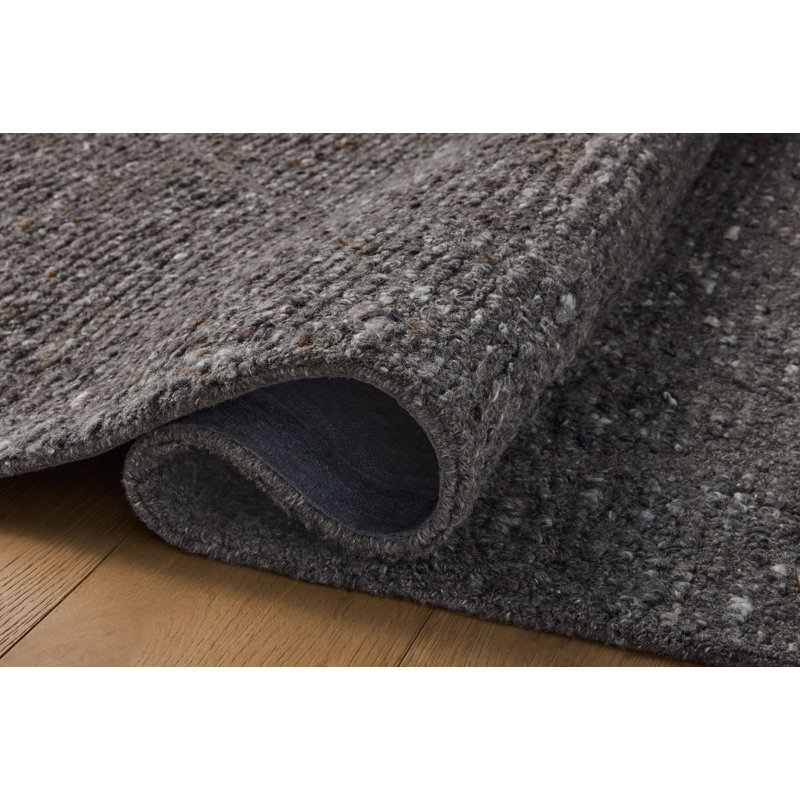 Granite Gray Hand-Tufted Wool Rectangular Area Rug 7'9" x 9'9"