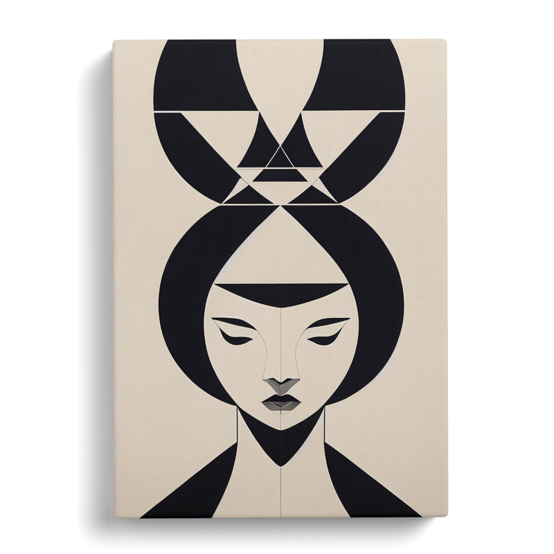 Abstract Face Of A Woman No.2 - Wrapped Canvas, 76cm H x 50cm W x 3cm D