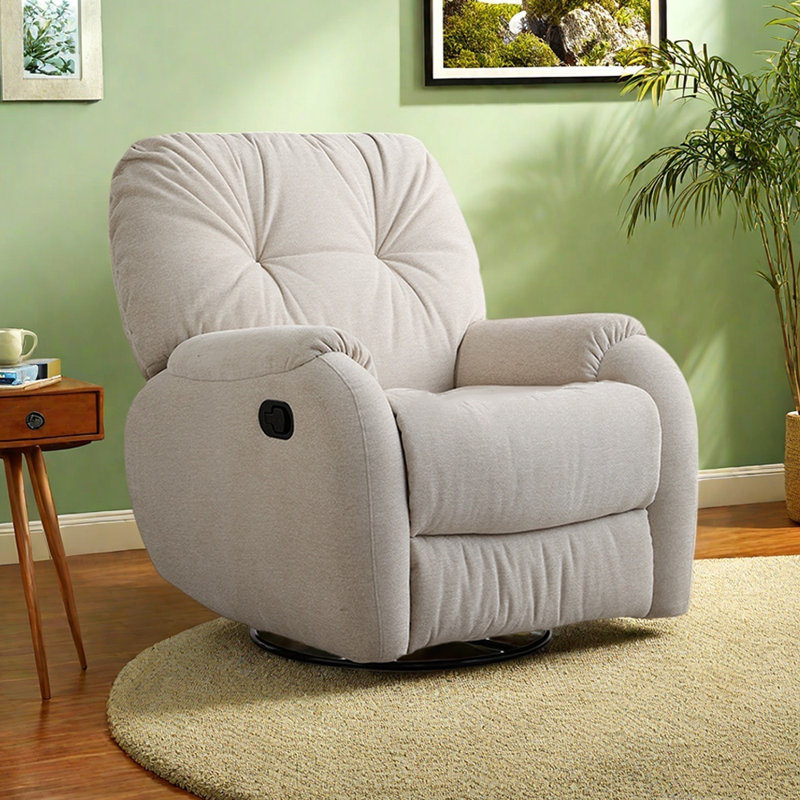 Fauteuil inclinable en chenille avec rotation à 360 °, Beige