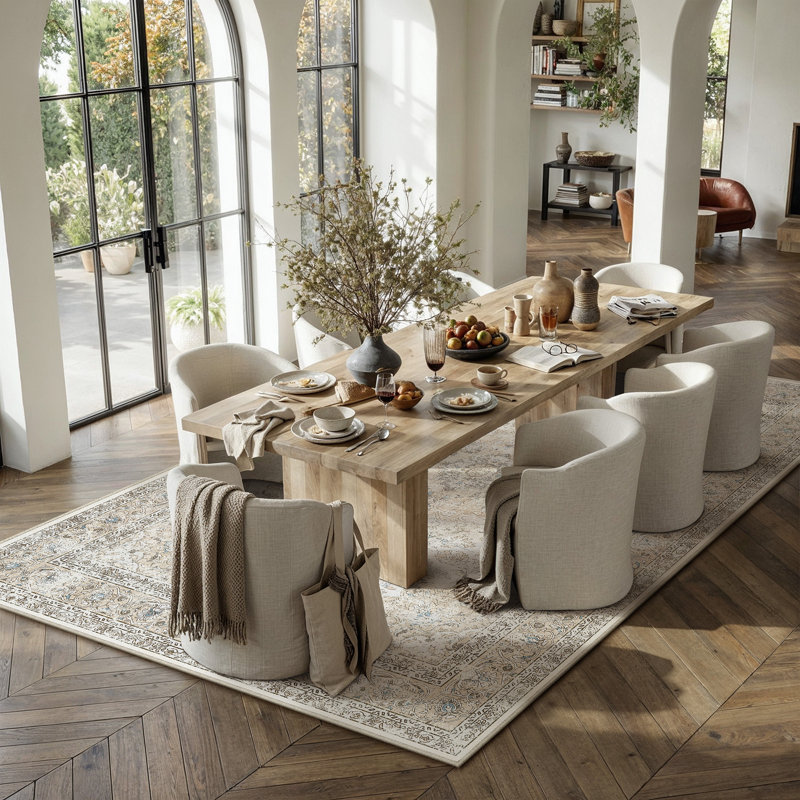 Tapis oriental beige Stella avec envers antidérapant et rouleau, Light Grey, 0.35", Rectangle 9 pi x 12 pi