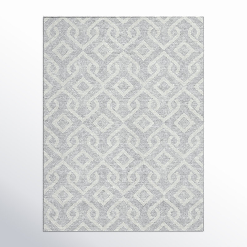 Kaylani Washable Geometric Indoor / Outdoor Rug, Rectangle 9' x 12'