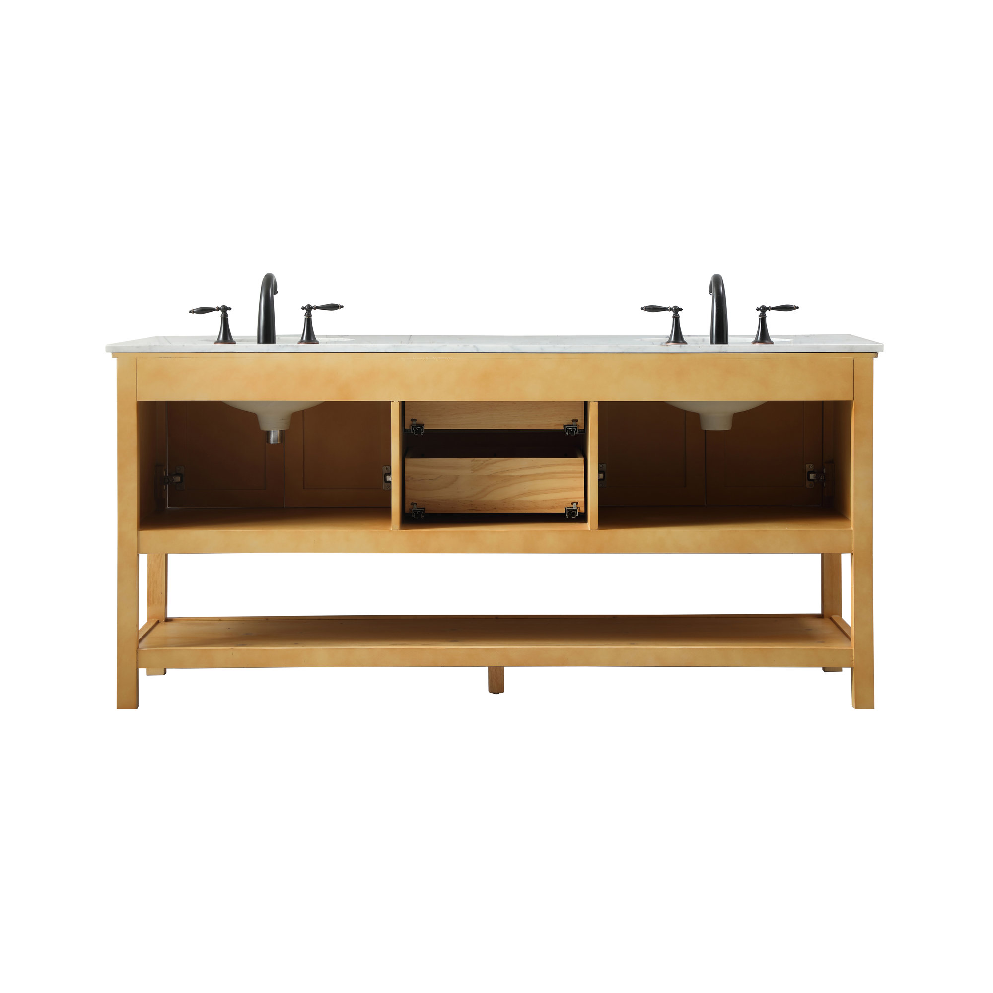 Bonsai 72'' Double Bathroom Vanity, Natural
