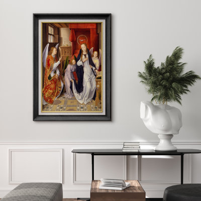 Annunciation of the Virgin Mary Artwork, Renaissance Angelic Scene Pictures, Framed Canvas Giclee Print Wall Art