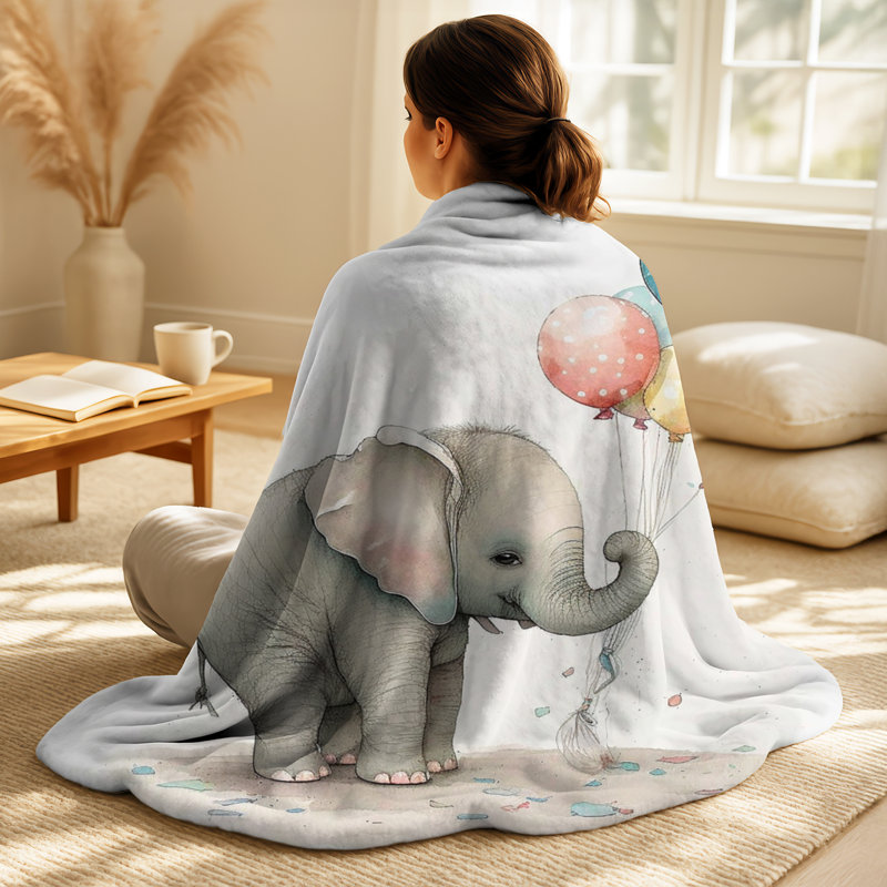 Nursery Adorable Elephant - Jeté pour canapé