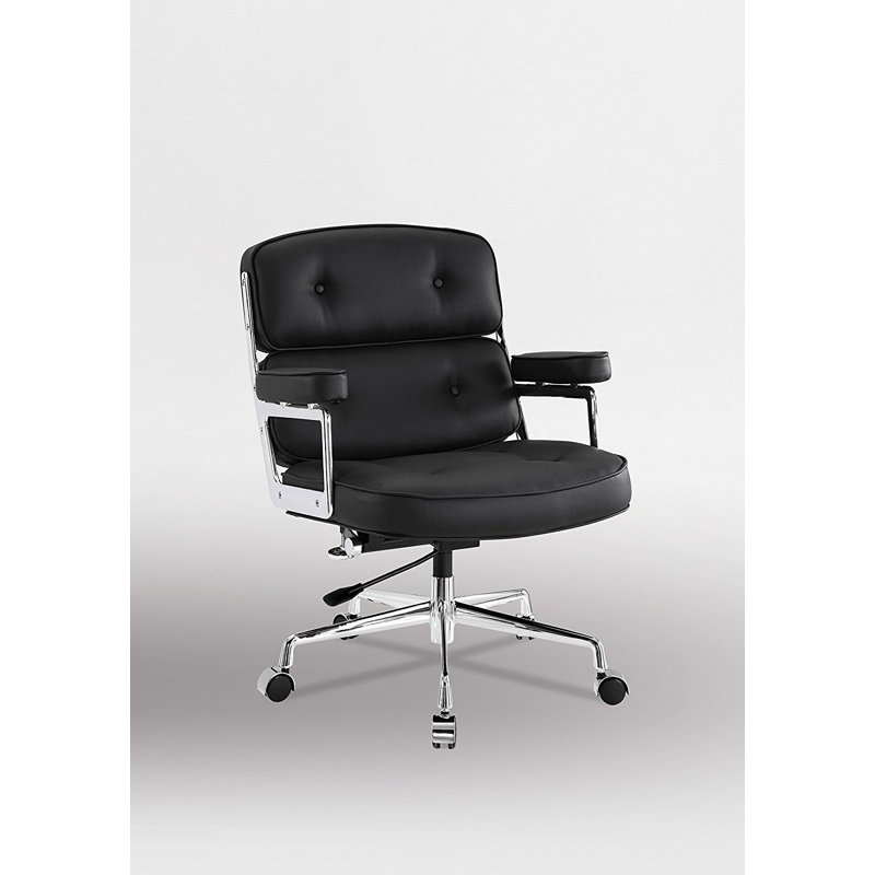 Beecroft Genuine Leather Task Chair, Black