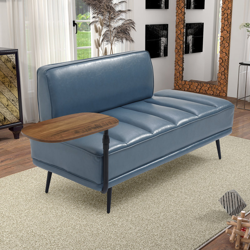 55'' Upholstered Loveseat, Gray