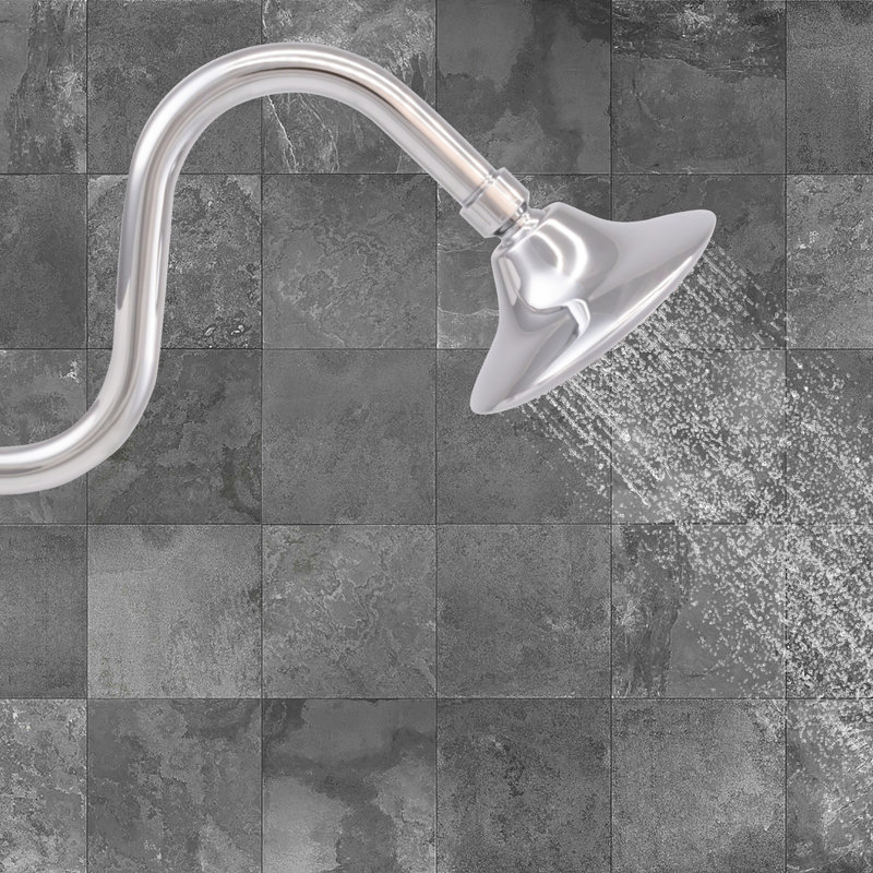 Chrome 5-Function Round Wall Mounted Shower Head
