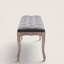 Banc de chambre rembourré 43 po avec pieds en bois-982484956