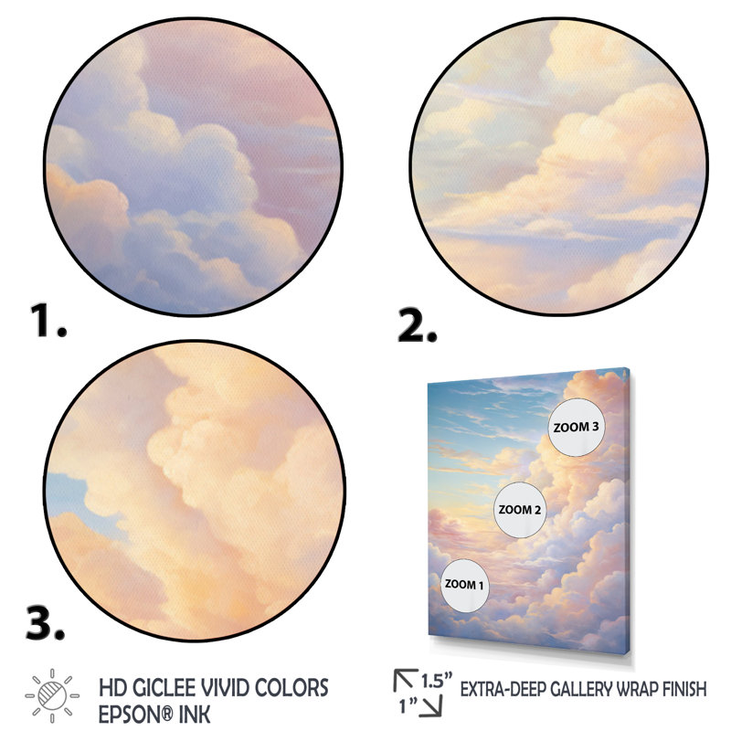 «White Sky Pure Elegance VI», reproduction d'art sur toile, H 32 po x l 16 po x P 1 po, Cadre flottant doré