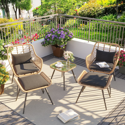 Hamner 2 - Person Patio Conversation Set with Cushions