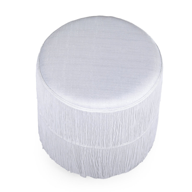 Repose-pieds rond blanc 17 po