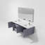 Ensemble de meuble-lavabo double mural 72 "avec miroir Geneva-91877471-87285994