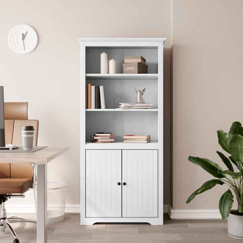 Bookcase BODO 80x40x173 cm Solid Wood Pine, White
