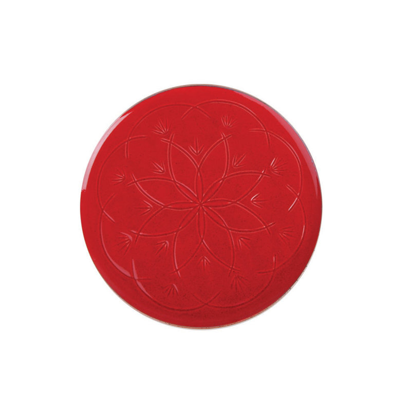 Christina Set Of 6 Flat Plates, Red, 32 Cm, Red