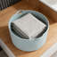 Grand panier de rangement en corde de coton tissé avec poignées, organisateur polyvalent pour couvertures, jouets, linge et décoration intérieure-760605746