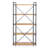 Kaeden  Ladder Bookcase with Wood Shelves & Iron Frame-1377231331
