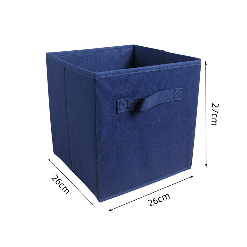 Fabric Foldable Storage Boxes Clothing Storage, Blue
