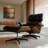 Genuine Leather Swivel Lounge Chair With Ottoman-1290575708-1290575704