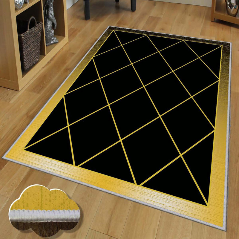 Tapis noir / jaune Ditmar