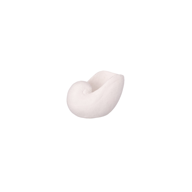 Polyresin Seashell Planter Matte White
