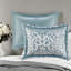 Ensemble de literie de luxe en jacquard 8 pièces, polyester argenté turquoise, damas élégant pour un confort toute l'année