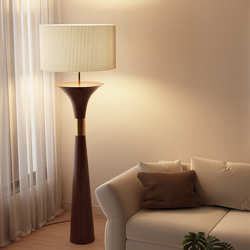 Lampes sur pied en fer brun, Brun