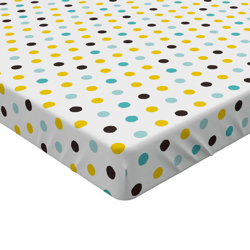 Microfiber Polka Dots Fitted Sheet, Full Fitted Sheet