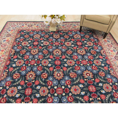 Jasmine Opulent Multicolor Hand Knotted Wool Area Rug