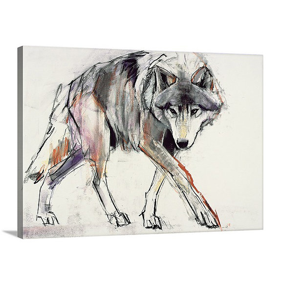 Yusef Wolf' by Mark Adlington Painting Print Millwood Pines