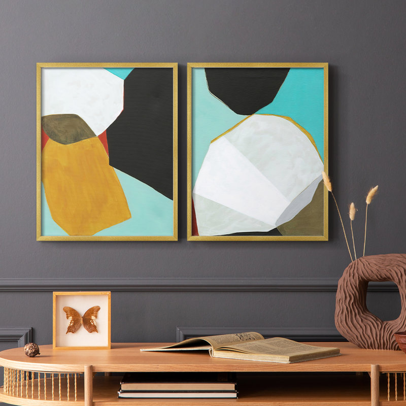 Impression encadrée GraphicaI-Premium - prête à être accrochée - aucun clou requis - aucun clou requis, Doré