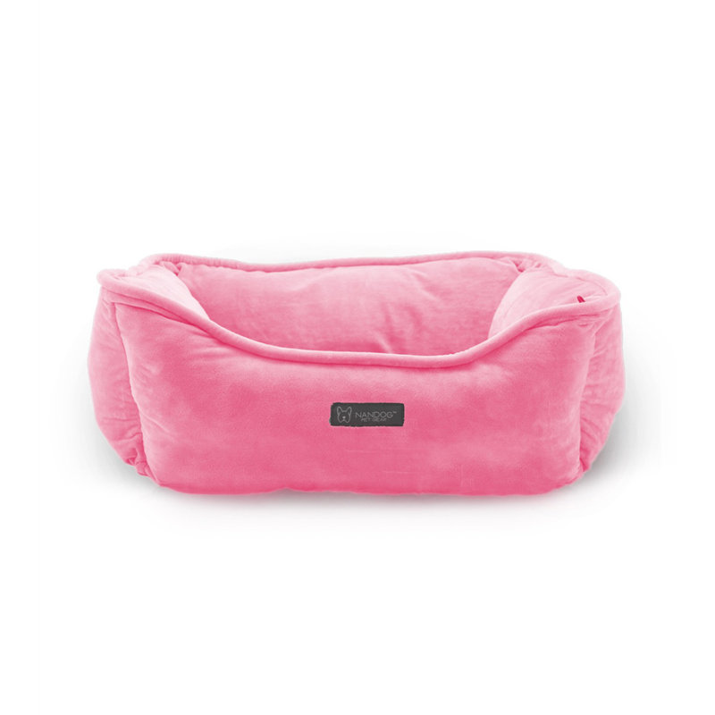 Lit réversible pour chien en rose - petit