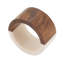 Branwen Two-Tone Design Wood and Raisin Napkin Rings (Set of 4)