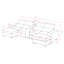 Canapé modulaire à 6 places beige avec console, charge, lecture, porte-gobelets, microfibre, structure en bois massif, profondeur de 128 po, largeur de 65 po, hauteur de 37,78 po, poids de 303,48 lb, lampe, hauteur