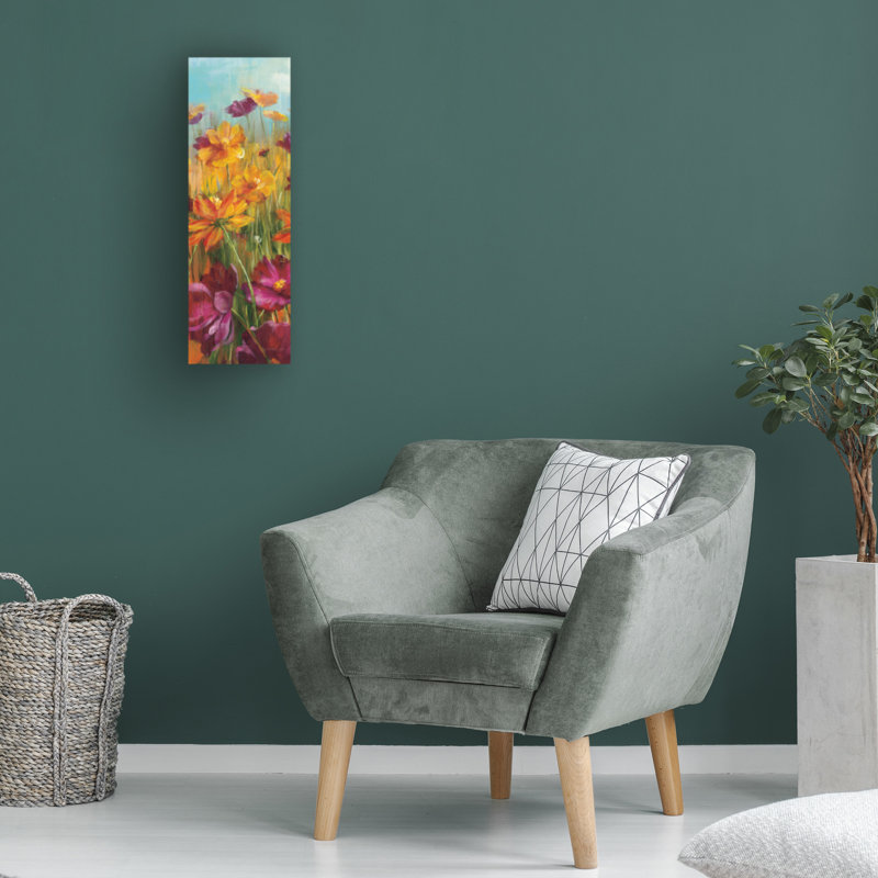 Œuvre sur toile, le Danhui Nai sur un champ, H 19 po x l 6 po