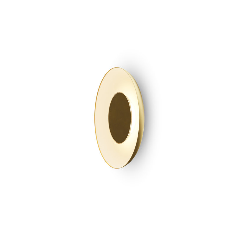 Ramen LED Flush Mounted Sconce, 2.6" H x 18" W x 18" D, Brass/Gold/Matte White
