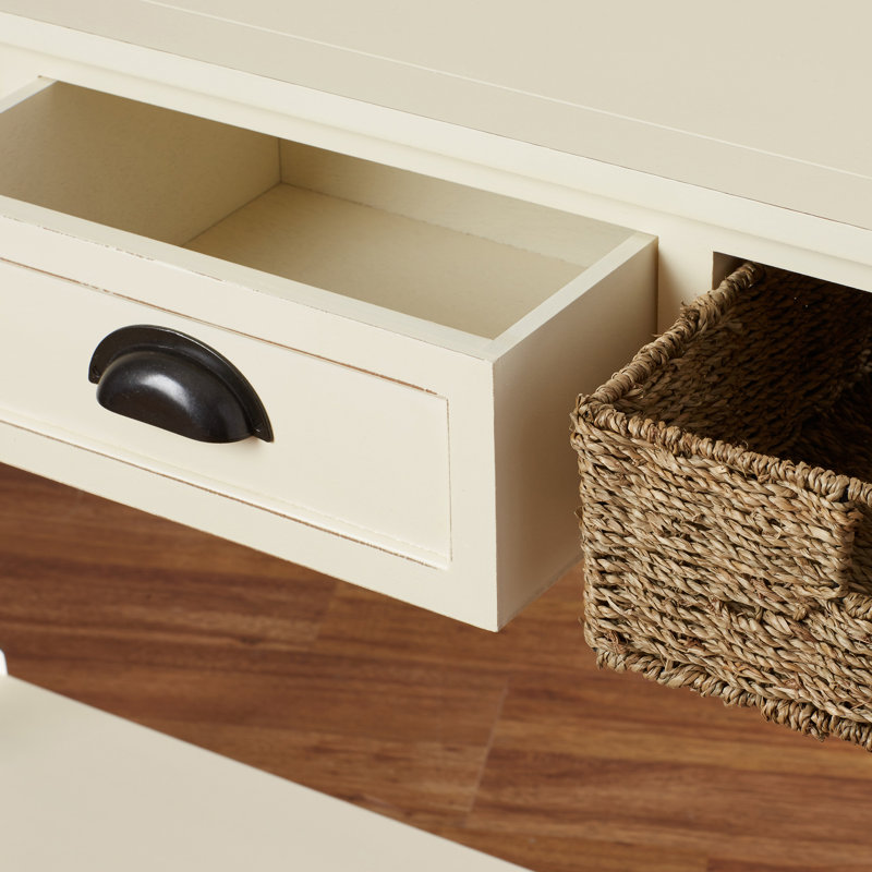 Console en bois massif 44,5 po Painswick, Blanchir