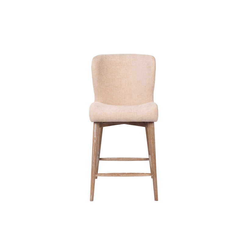 Hardee Upholstered Counter Stool, Champagne Chenille