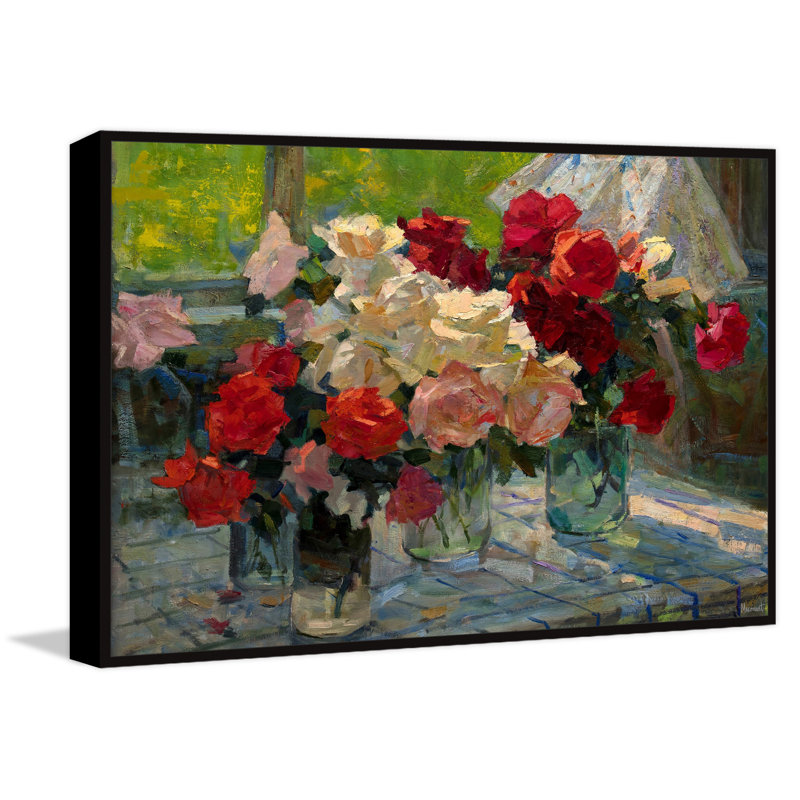 Fresh Flower Bouquet - Painting on Canvas, 101cm H x 152cm W x 3.81cm D