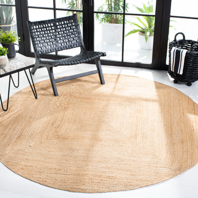 Foxdale Natural Fiber Flat Weave Jute Solid Color Rug