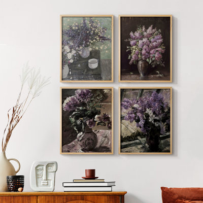 Vintage Floral Print CCLXVII  Framed Print - Set of 4