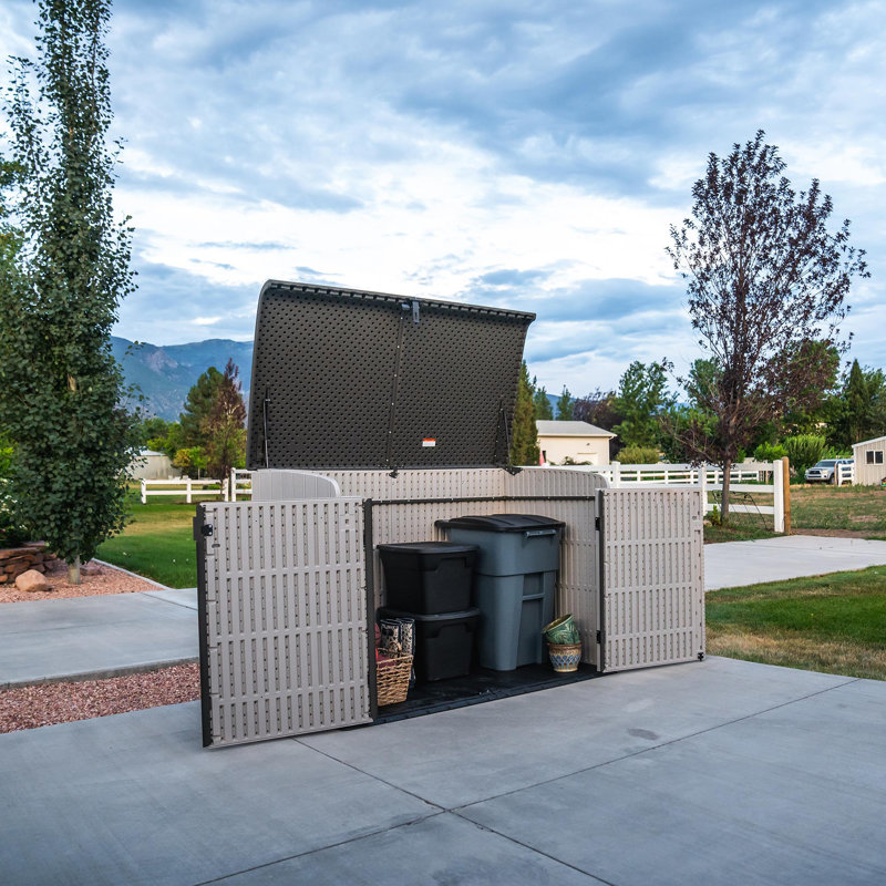 Tan and Brown Heavy Duty Horizontal Storage Shed