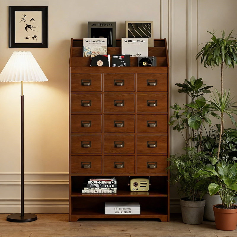 Armoire de rangement multifonctionnelle à grande capacité, Brun