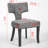 Farmhouse Mid Century Linen Fabric Dining Chairs Set Of 2