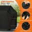 600D Heavy-Duty Black PVC Grill Cover | Waterproof BBQ Protector with Handles, Velcro & Drawstring - 55x30x47 Inches