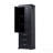 Tall Storage Cabinet With Three Drawers For Bathroom/Office, Black-1187546027