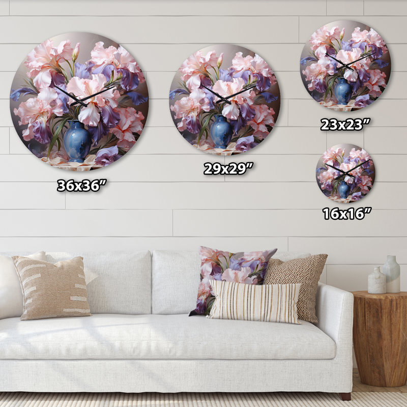 Cyerra - Horloge murale florale, Petit